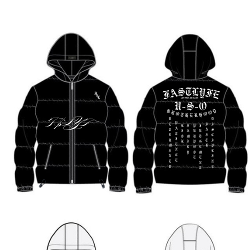 Black F$L Puffer Jacket