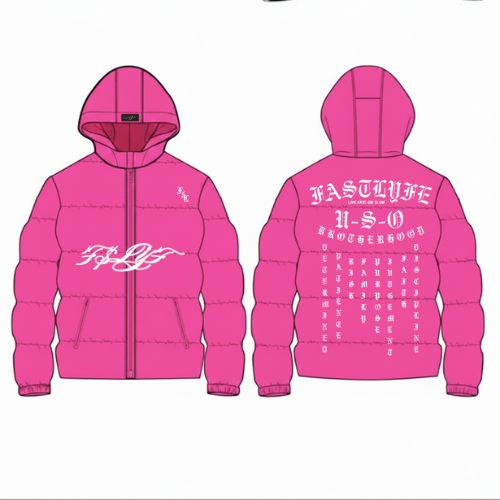 Pink F$L Puffer Jacket